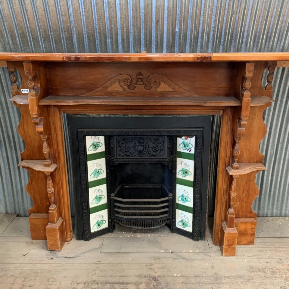 Recycled Wooden, Kauri & Rimu Fire Surround 1800 x 1350 #2653