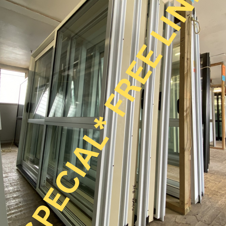 *SPECIAL* NEW Double Glazed Aluminium Ranchslider Door 2400 x 2000 Arctic White