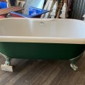 Recycled Green Acrylic Bath With Metal Claw Foot 1700 x 640