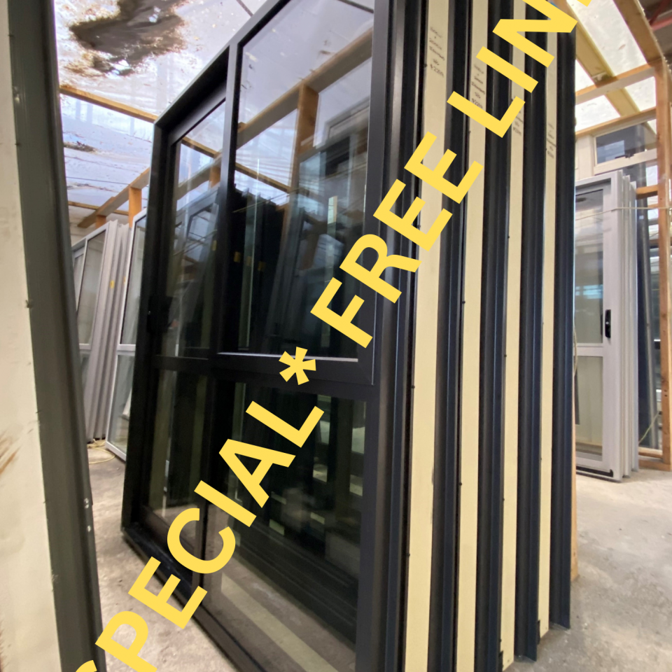 *SPECIAL* NEW Double Glazed Aluminium Ranchslider Door 1600 x 2000 Ironsand